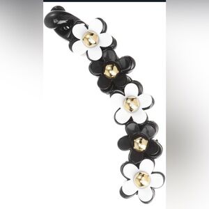 Black and White Floral Hair Clip